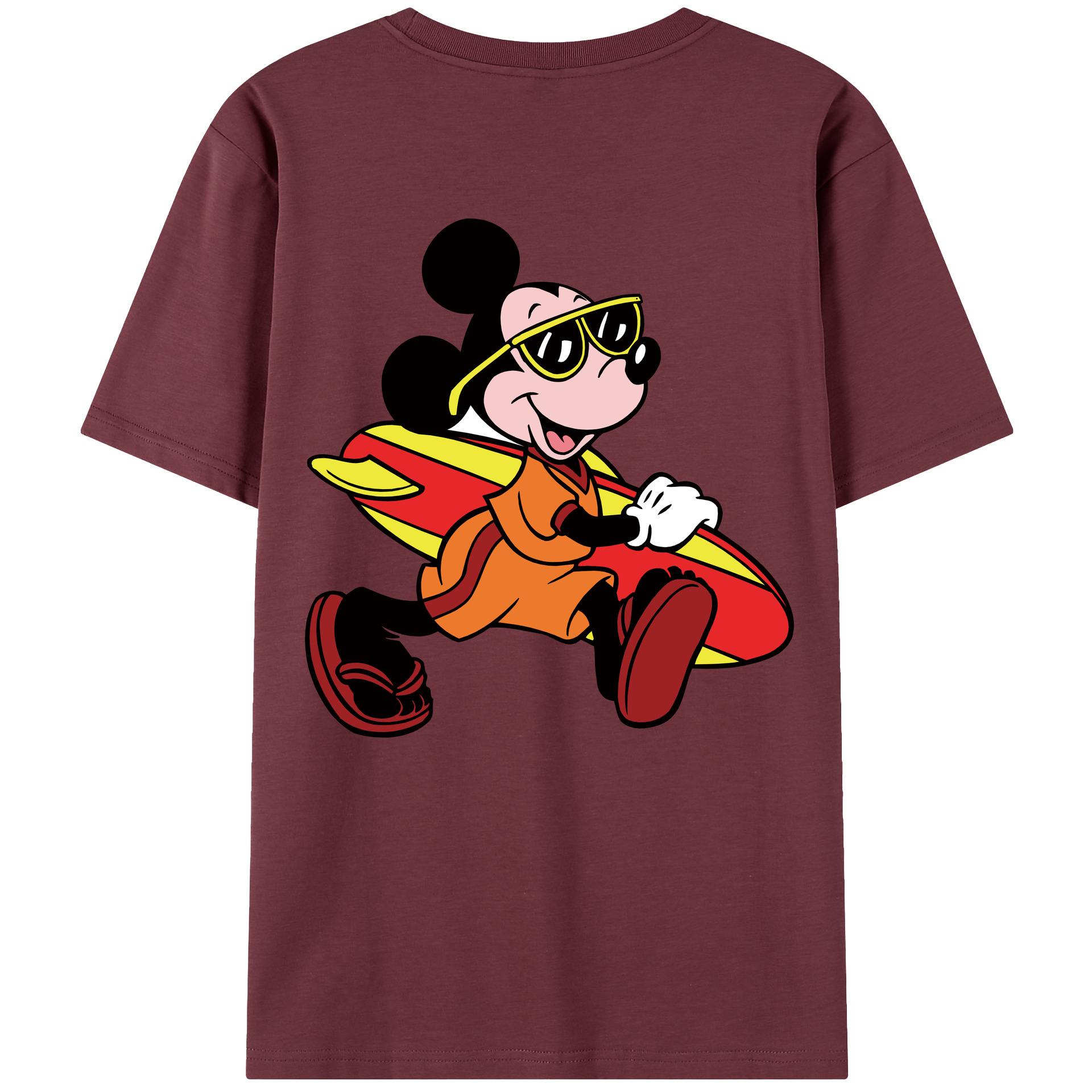 （画像用） ミッキーマウス Mickey Mouse 綿100％半袖Tシャツ（背面プリント）